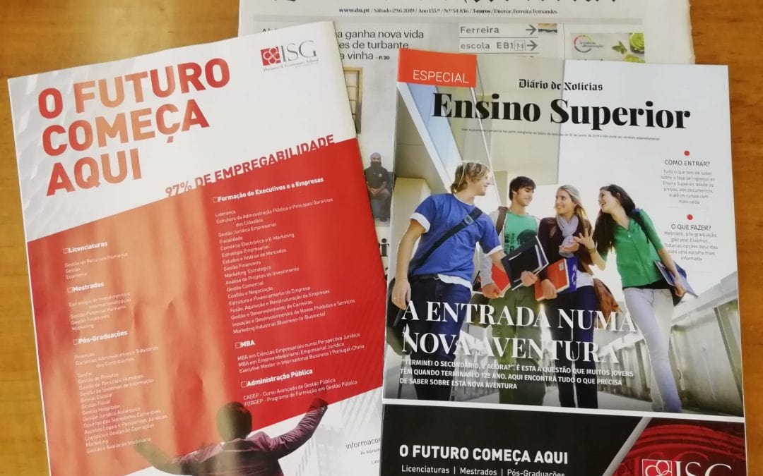 ISG na Edição Especial do Ensino Superior do Diário de Notícias