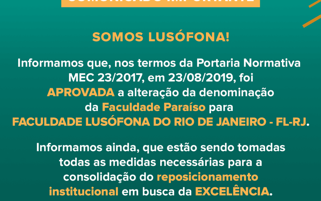 FACULDADE LUSÓFONA DO RIO DE JANEIRO
