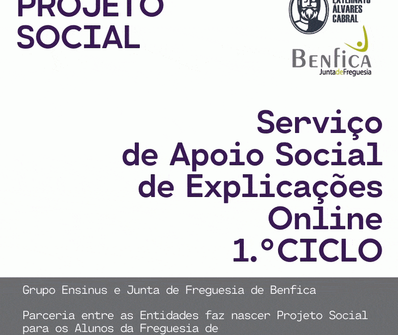 Projeto Social une Escolas do Grupo Ensinus e a Junta de Freguesia de Benfica Parceria entre as Entidades faz nascer Projeto Social para os Alunos da Freguesia de Benfica!