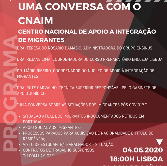 IMIGRAÇÃO, UMA CONVERSA COM O CNAIM